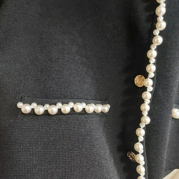 Maje Black Pearl Button Cardigan - Picture 6 of 8